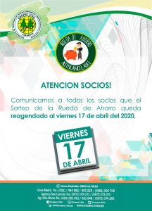 COMUNICADO SOBRE SORTEO RUEDA DE AHORROS