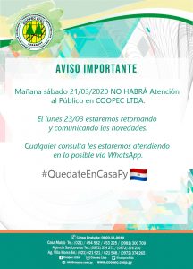 AVISO IMPORTANTE