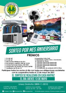 SORTEO POR MES ANIVERSARIO