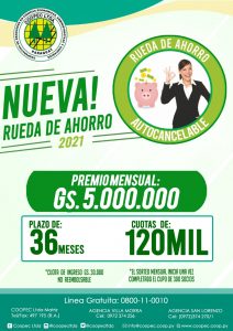 NUEVA! RUEDA DE AHORROS 2021