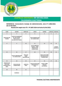 CALENDARIO ELECTORAL 2024