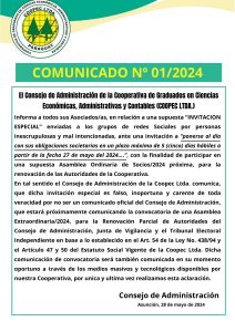 COMUNICADO ESPECIAL 01/2024