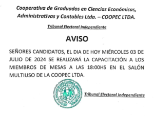 AVISO IMPORTANTE DEL T.E.I.